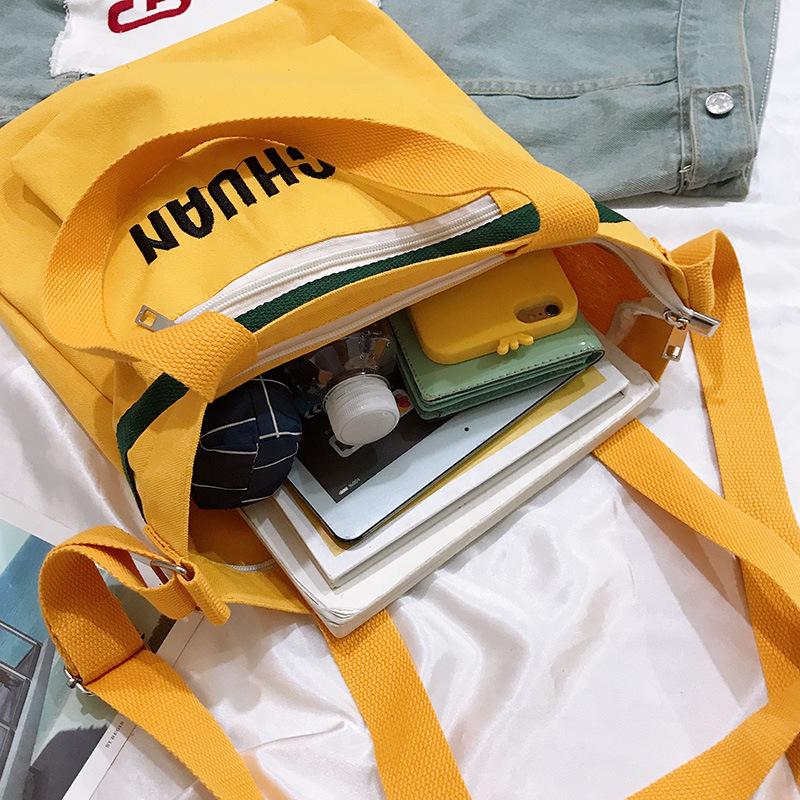 Women'S Bag Large Capacity Small Daisy Messenger Bag Canvas Bag Women'S Shoulder Casual Handbag