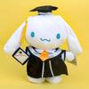 Bezauberndes Abschluss-Plüschtier mit Hello-Kitty-Mütze, ultraweich, kurzplüschig, 25 cm, süßes Sanrio-Motiv