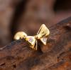 10Pcs/Set 20G Gold Cartilage Earring CZ Tragus Earring Bear Spider Design Helix Stud Rings Conch Ear 316L Steel Piercing Jewelry