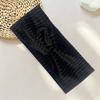 Stretch Fabric Fabric Headband Solid Color Elastic Headband Knot Cross Headband  Washing Face