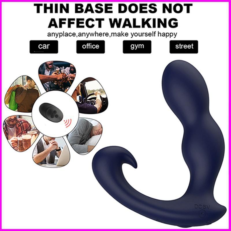 Male Prostate Massager 10 Speed Anal Vibrators for Men Male Masturbator Prostate Massage Remote Control Anal Butt Plug Erotic Adult SexToy for Women