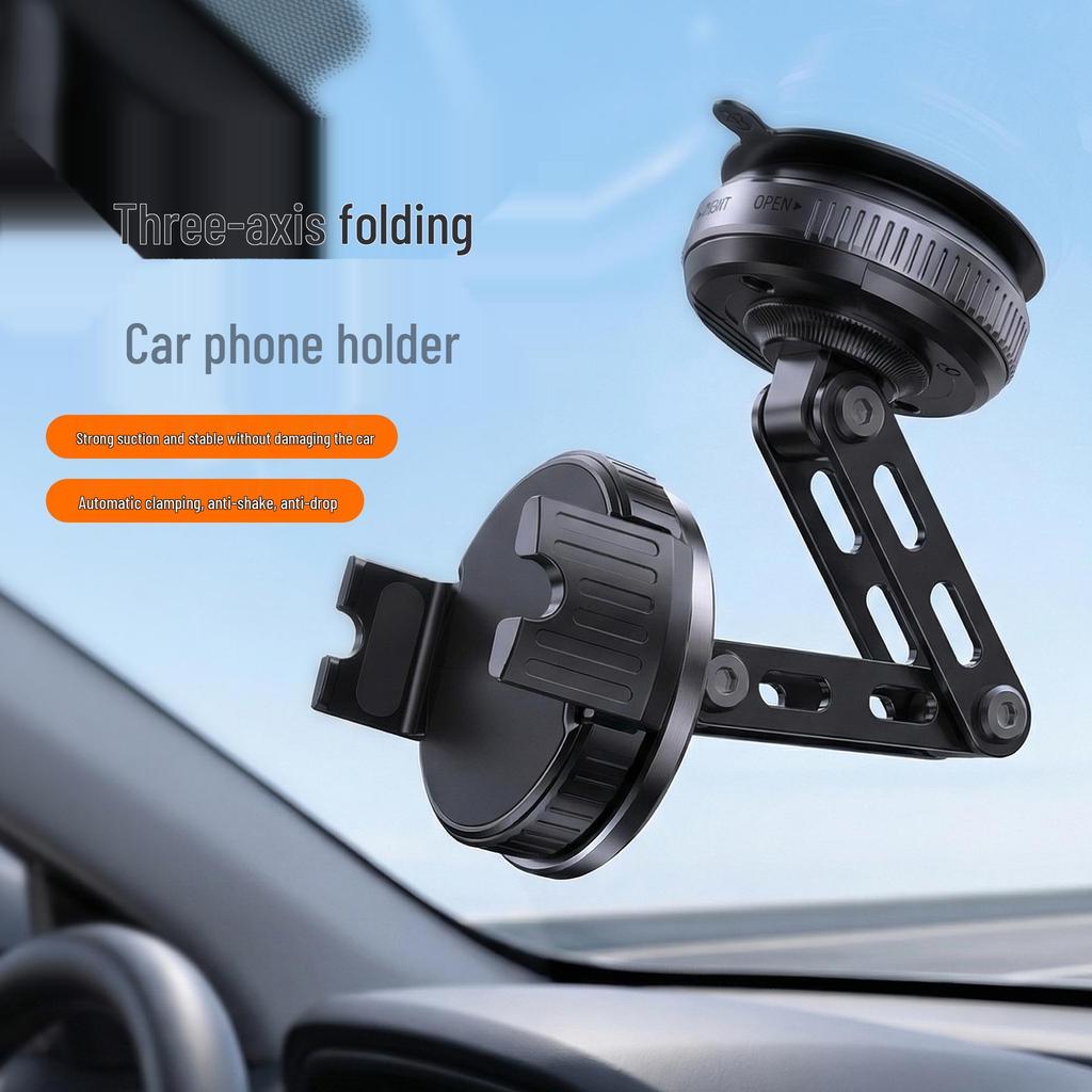 360° Rotating Zinc Alloy Foldable Magnetic Car & Desktop Phone Holder