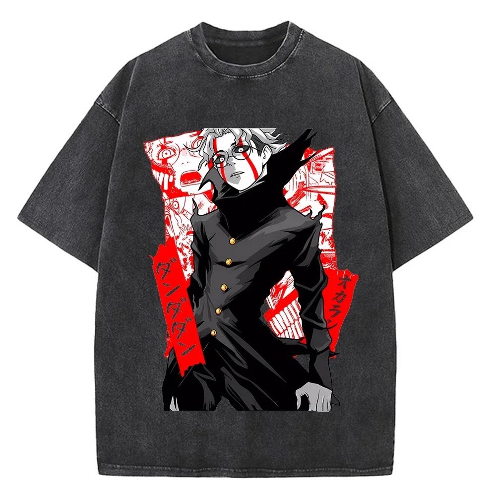 Dandadan Ayase Momo & Takakura Ken Death Metal Vintage Washed Anime T-Shirt, Unisex Supernatural Manga Fan Streetwear Tee, 100% Cotton Casual Short