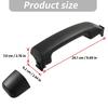 Black Exterior Door Handle with Separate Small Cover, Solid Front Face, Rear Clip Structure, and Part Number 69217-0C030 69210-0C010 for Replacement