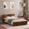 VidaXL Bed Frame with Headboard Smoked Oak 120x200 Cm 3207494