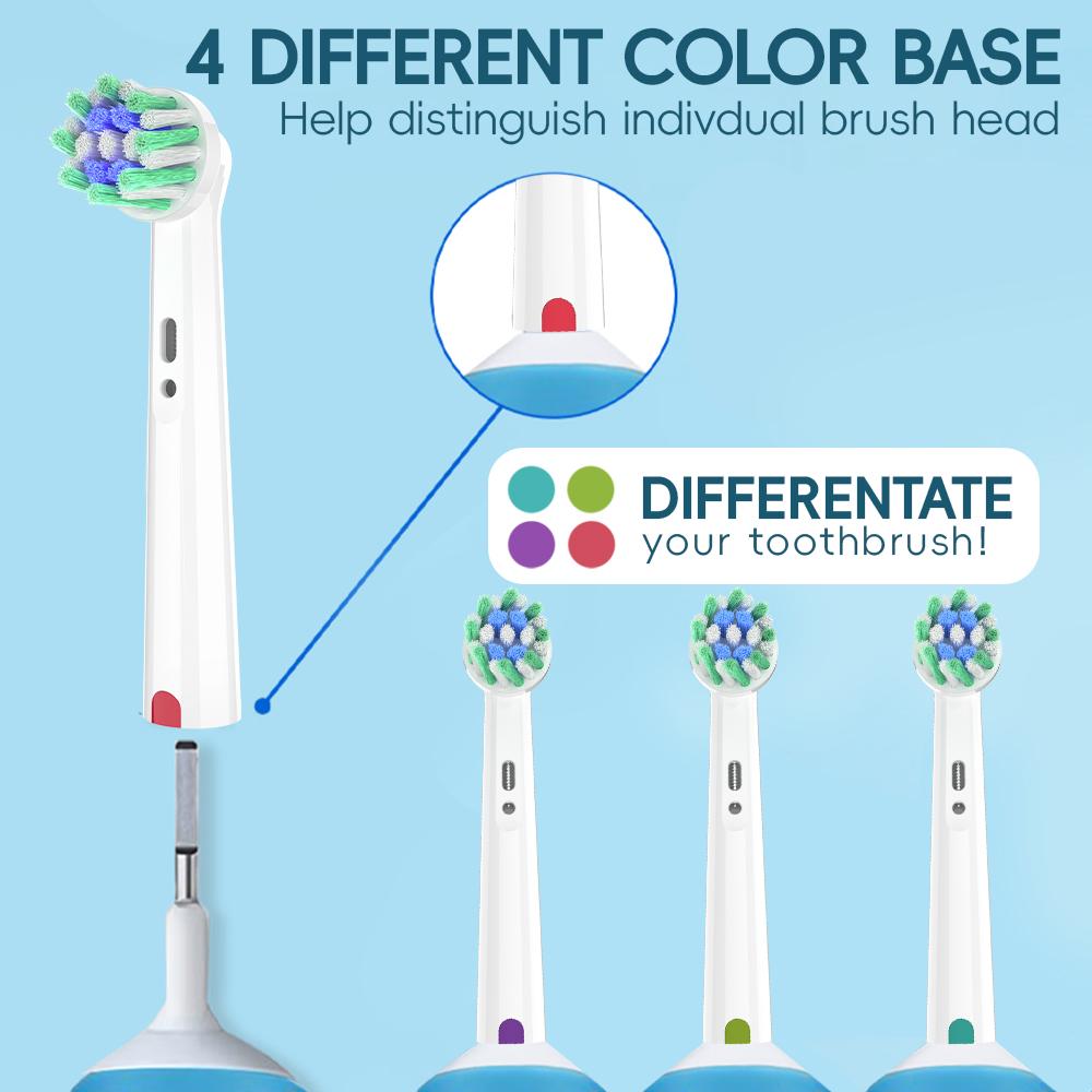 Replacement Toothbrush Heads Compatible with Oral B Electric Toothbrush, Cross Action Brush Head Refill for Pro, D, Smart Series