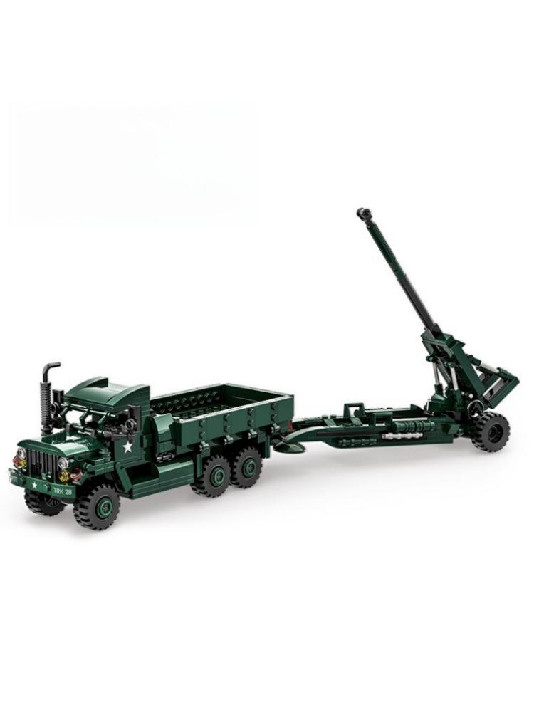 Non-Toxic 485Pcs Military Classic Building Blocks Model M35A2 M198 Truck Small Particle Children Educational Toys 4510