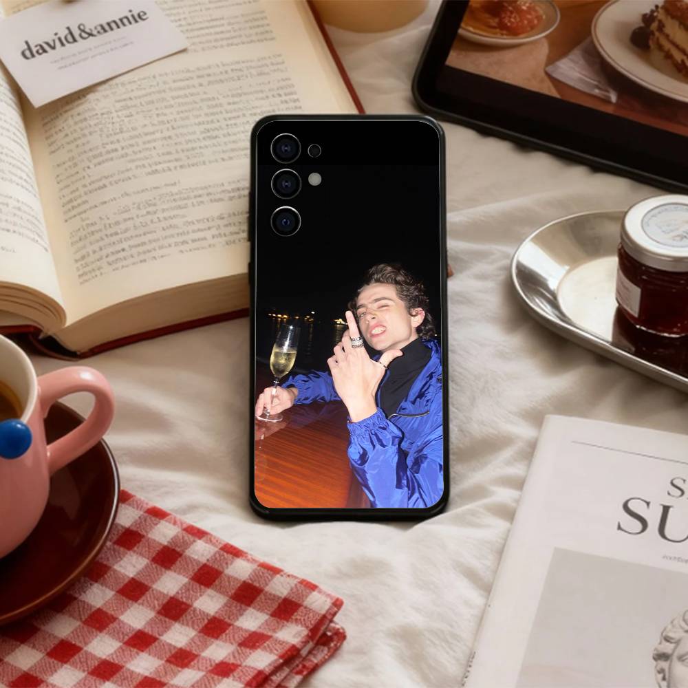 T-Timothée Chalamet COOL   Phone Case For Samsung S 25,24,23,22,30,21,10,9,Ultra,Plus,Lite,FE,4,5 G Soft Black Case