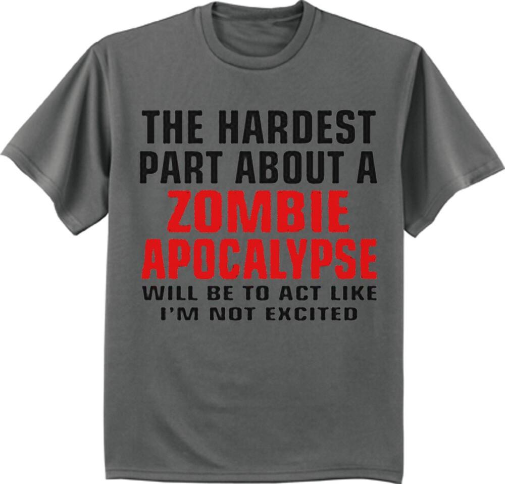 Funny Zombie Apocalypse T-shirt Mens Gifts Graphic Tees Clothing Gamer Gear Unisex T-Shirt S
