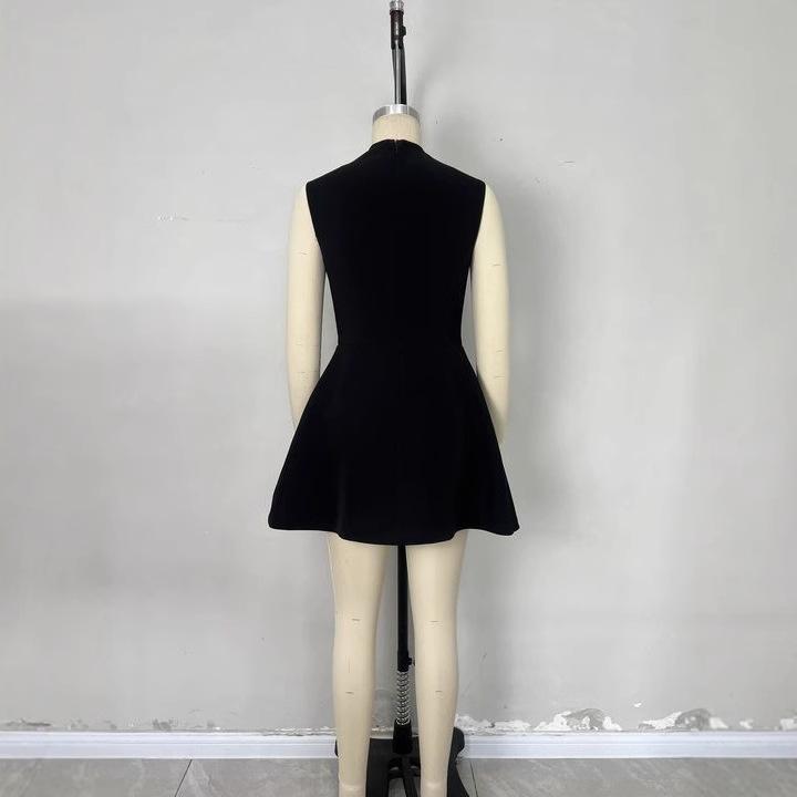 2026 spring new European and American fashion women's clothing sleeveless mini thin dress high sense