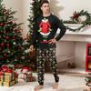 Print Cute Family Set Pajamas, Home Clothes, Family Set Long Sleeve Top Pants Set