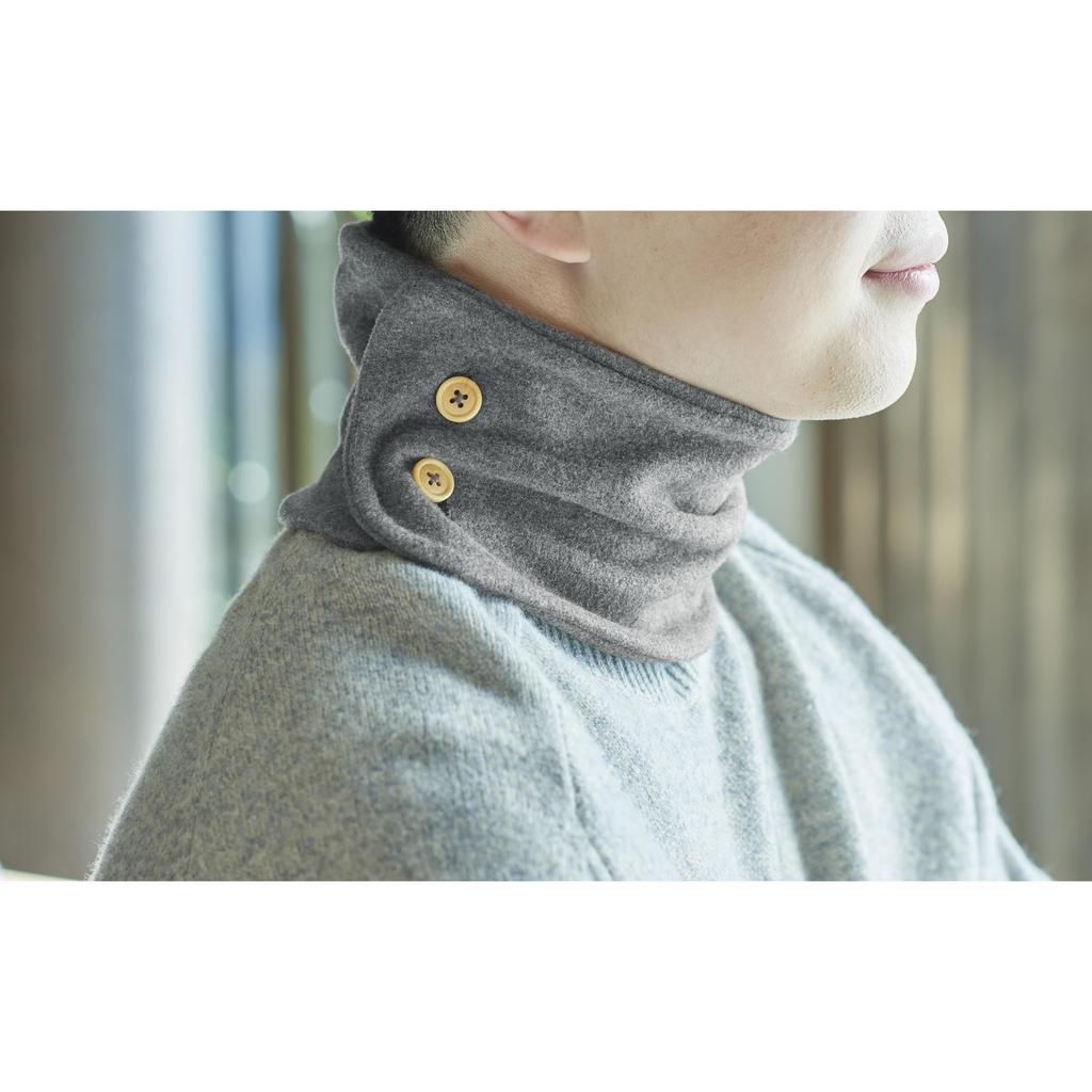 [Thermos] ONDO Warm Neck Warmer Gray Microfleece Liner for Cold Protection Winter Essentials