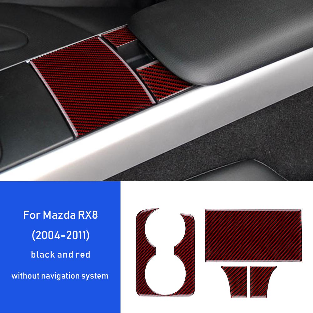 

Real Soft Carbon Fiber for Mazda RX8 2004 2005 2006 2007 2008 2009 2010 2011 Interior Trim Car Rear Water Cup Holder Sticker