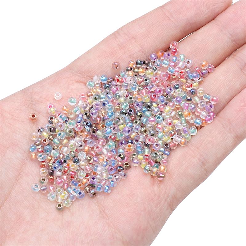 High Quality Glass Seed Beads Illusionary Pearl Light Dyeing Core Beads for Earring Bracelet DIY Jewelry Craft Accessoreis Making