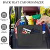 Car Seat Organizer - 2 Pack Large Leather Waterproof Backseat Organizer With Cup Holder, Over the Seat & Headrest Hanging Holder Bags