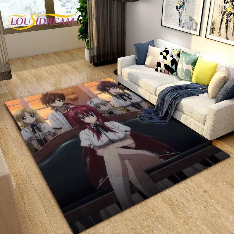 3D High School D×D Sexy Anime  Area Rug,Carpet Rug for Living Room Bedroom Sofa Doormat Decoration,kids Play Non-slip Floor Mat