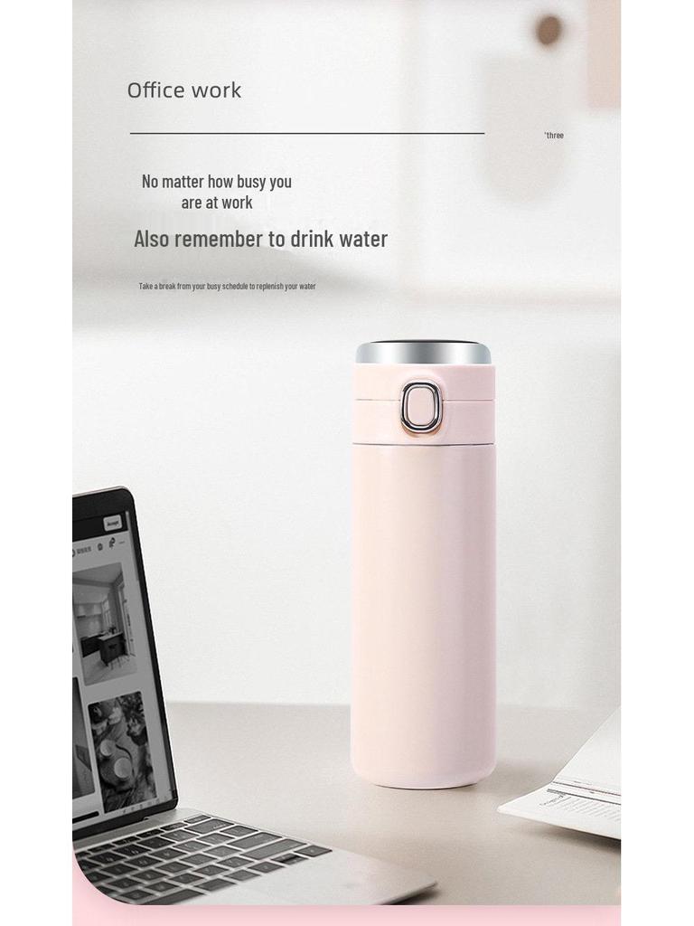 Smarte Edelstahl-Thermoskanne mit Temperaturanzeige - Anpassbare modische Geschenk-Tasse