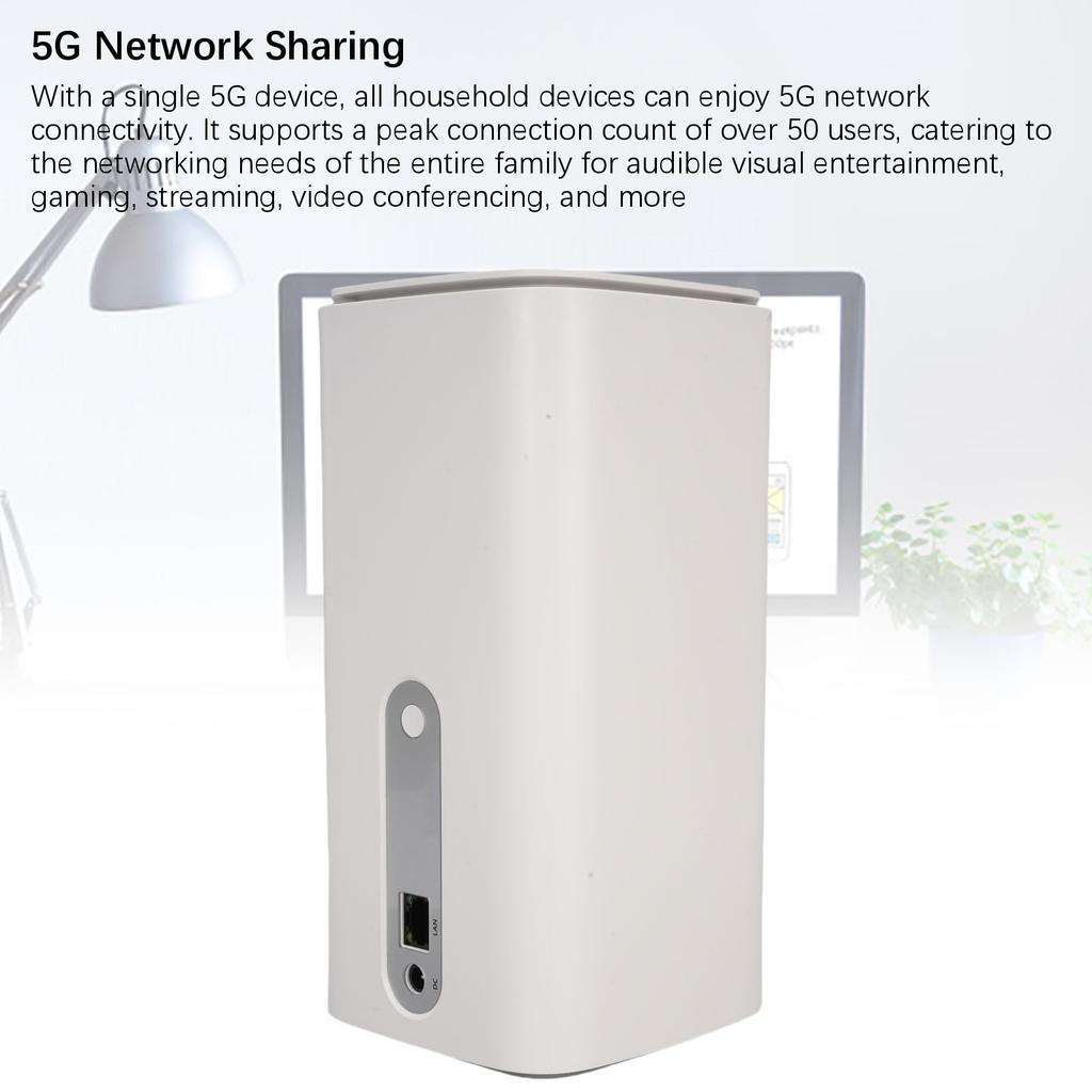 Dual Band WiFi 6 Router Small SIM Card Slot Support for NSA SA 5G CPE Router Efficient Heat Dissipation for Game Entertainment