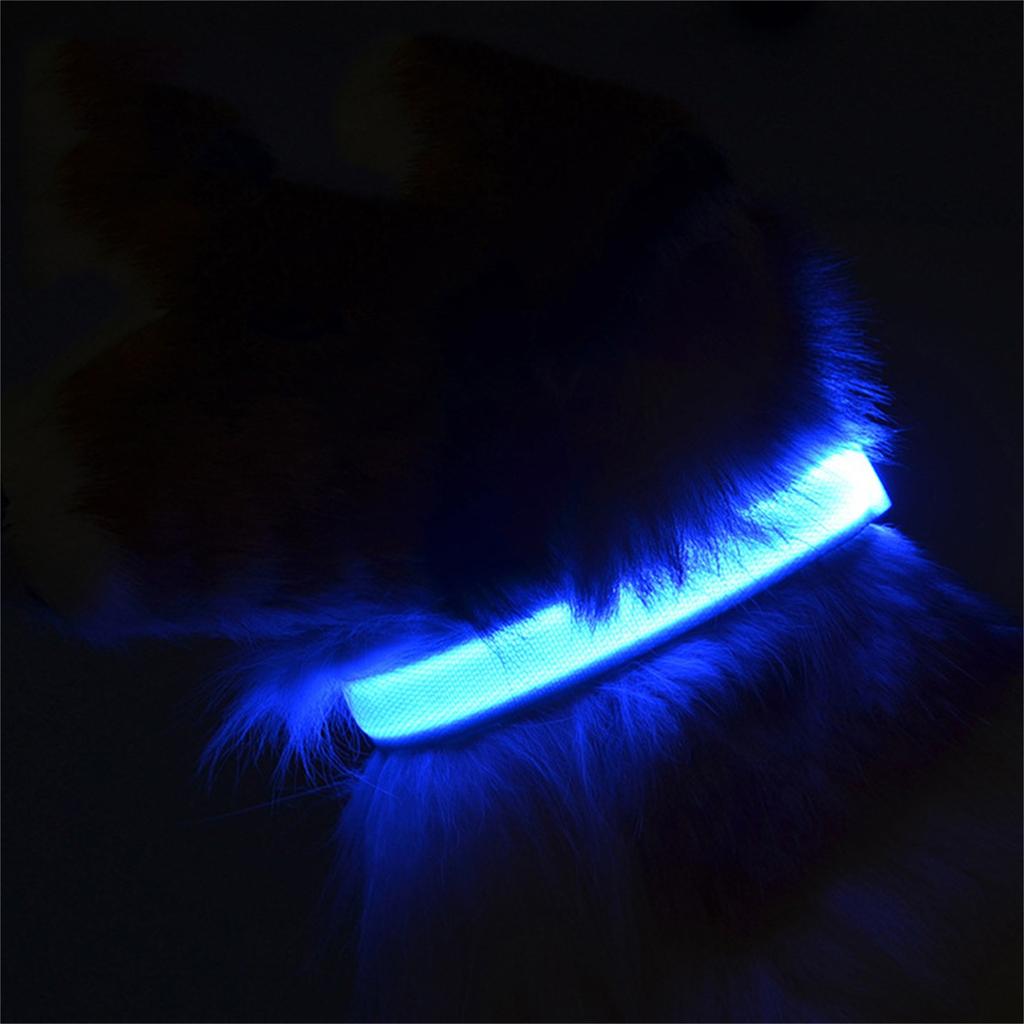 LED Luminous Collar Dog Collar USB Rechargeable Pet Collar Luminous Neck Collar Luminous Dog Collar