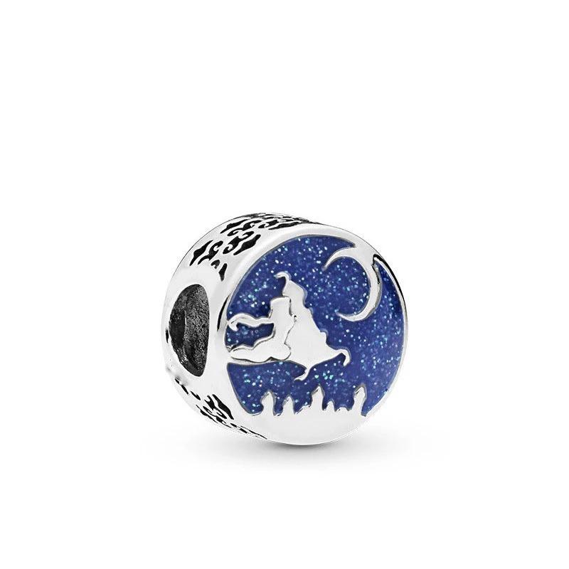 925 Silver Stitch Dumbo Mickey Snow White Charms Beads Fit Bracelet DIY Accessories Gifts