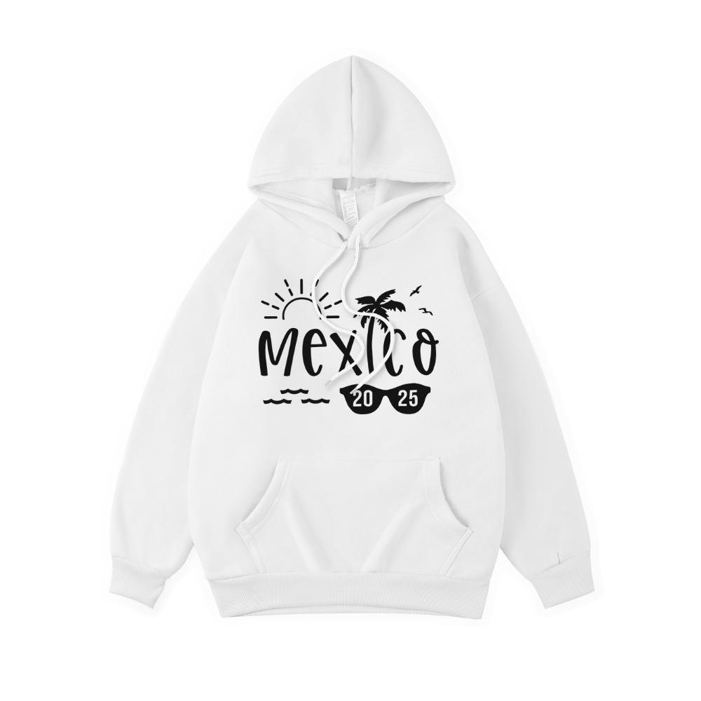 Mexico Beach Printing Hoodies Womens Basics Comfortable Hooded Fleece Warm Loose Sweatshirt Pocket Womans Streetwears