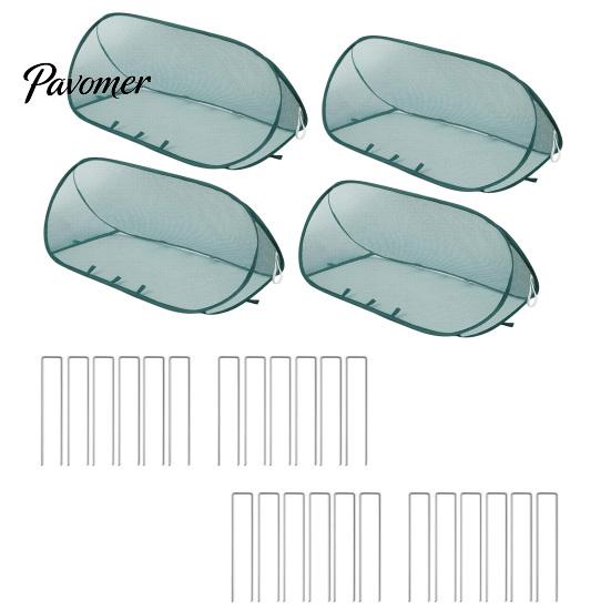 Plant Protection Tent Pop Up Cover Mesh Garden Protector with Ground Stakes Foldable Insect Barrier Netting for Vegetables Flowers Seedlings