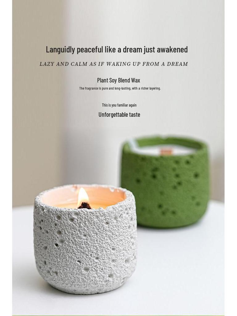 Luxury Cement Cup Aromatherapy Candle: Long-Lasting Fragrance and Elegant Ornament for a High-End Ambiance, Perfect Birthday Gift