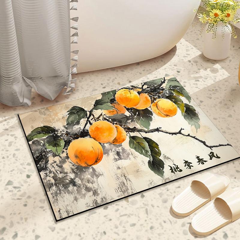 Ancient Fruit Diatom Mud Household Absorbent Mat Toilet Toilet Floor Mat Washroom Floor Mat Anti-slip Wear