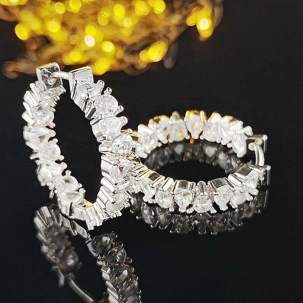 Luxury Gold Cubic Zirconia Earrings for Women - Wedding & Party Jewelry E6481