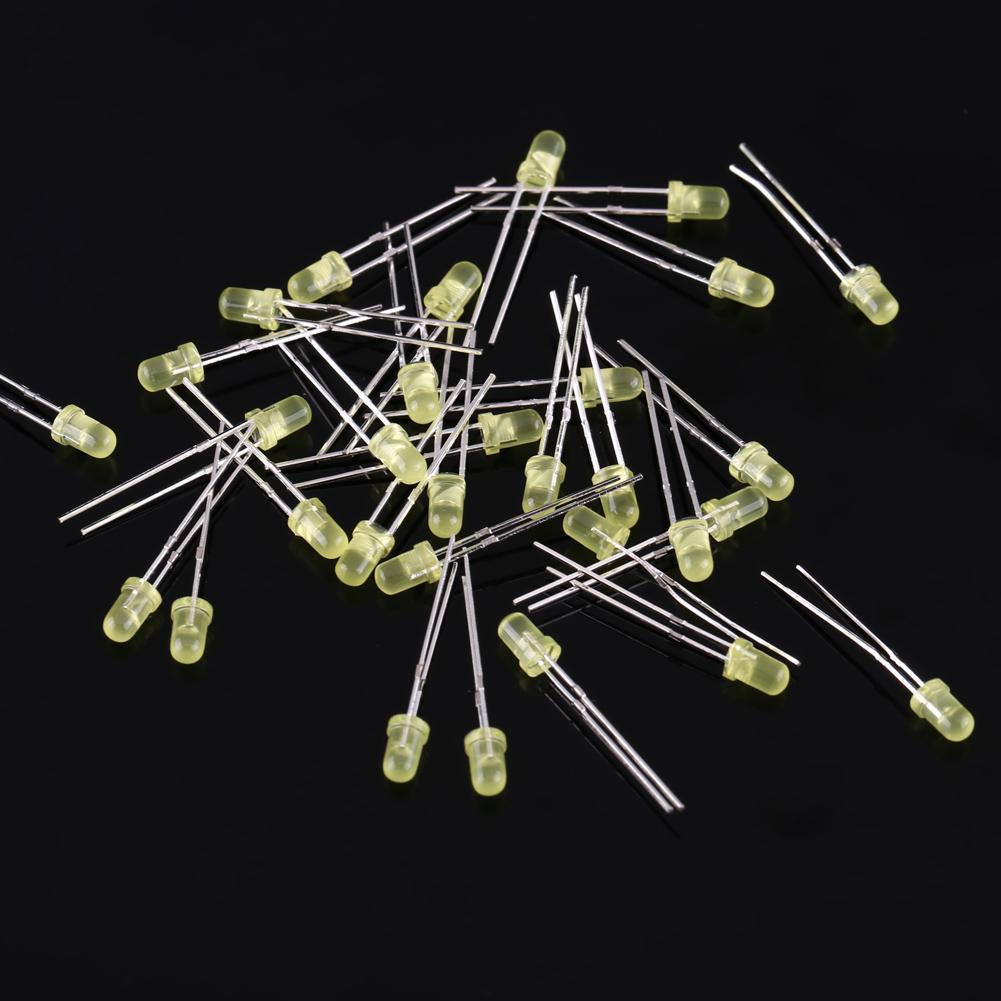 500pcs 3mm LED Light White Yellow Red Blue Green Assortment Diodes DIY Kit