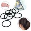40 Pcsblack Elastic Rope Ring Hairband Women Girls Hair Band Tie Ponytail Holder