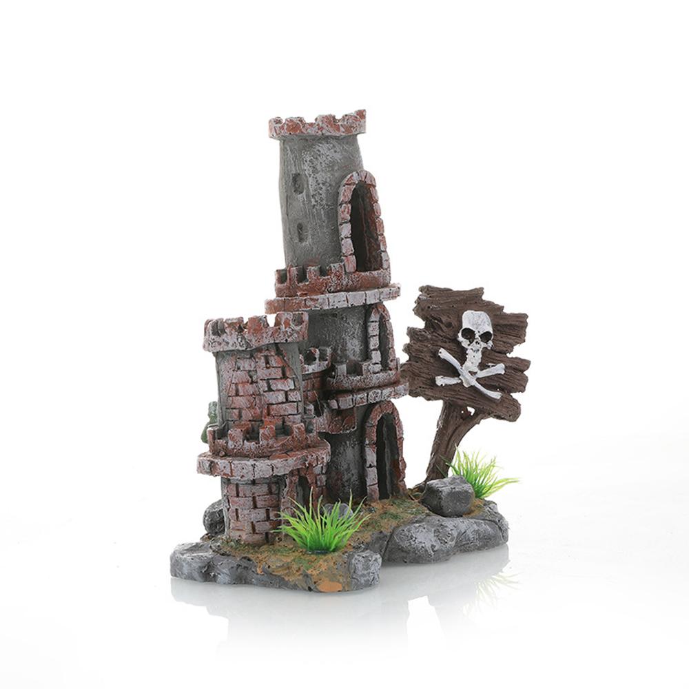 1 PC Simulation Castle Aquarium Landscaping Ornament Rockery Castle Decoration Fish Shrimp Hideout Ornament Aquarium Accessories