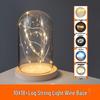 LED Sea Urchin Night Light with Preserved Flower in Glass Cover