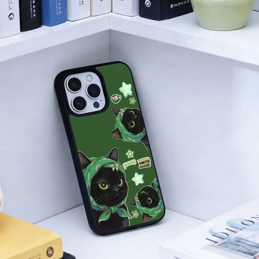 Ölgemälde Süße Katze Handyhülle Für iPhone17,16,15,14,13 Plus,Pro Max Magnetisch Für Magsafe Kabelloses Laden