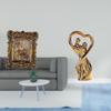 Hand Carved Floral Photo Frame Picture Holder Tabletop Wall Mounted Antique Sculpture Ornament for