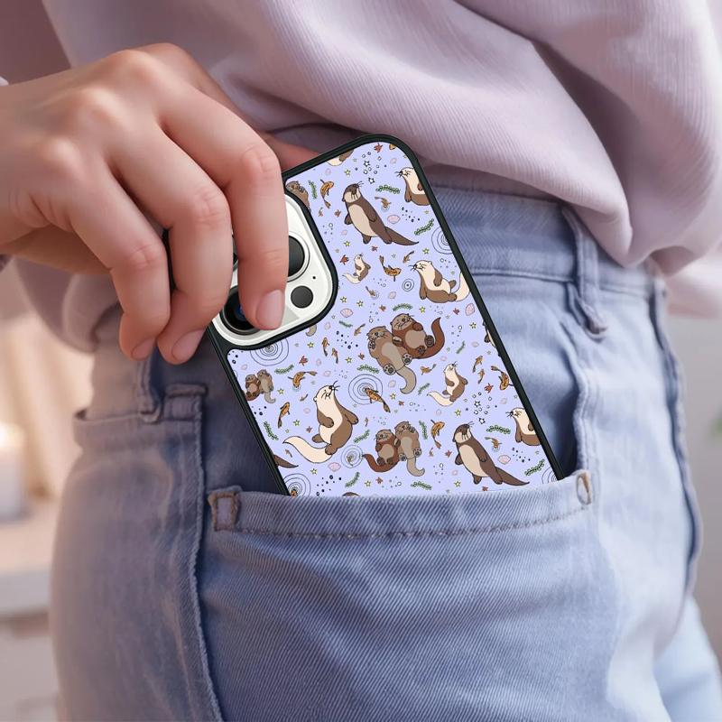 Sea Otter Animal Phone Case For iPhone 17 Air 15 16e 14 13 Pro Max Coque 12 11 Pro Max PLUS cover