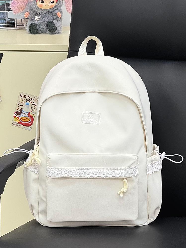 Schoolbag1011 junior high school girls lace large capacity high school backpack travel simple schoolbag lightweight backpack