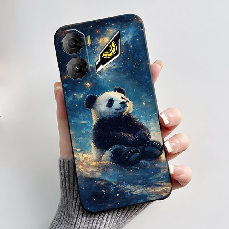Custodia per Telefono Per ZTE Nubia Neo 3 5G Z2464N Custodia Estetica Moda Gatto Carino Cartone Animato Nero Morbido TPU Silicone Copertura Protettiva Completa