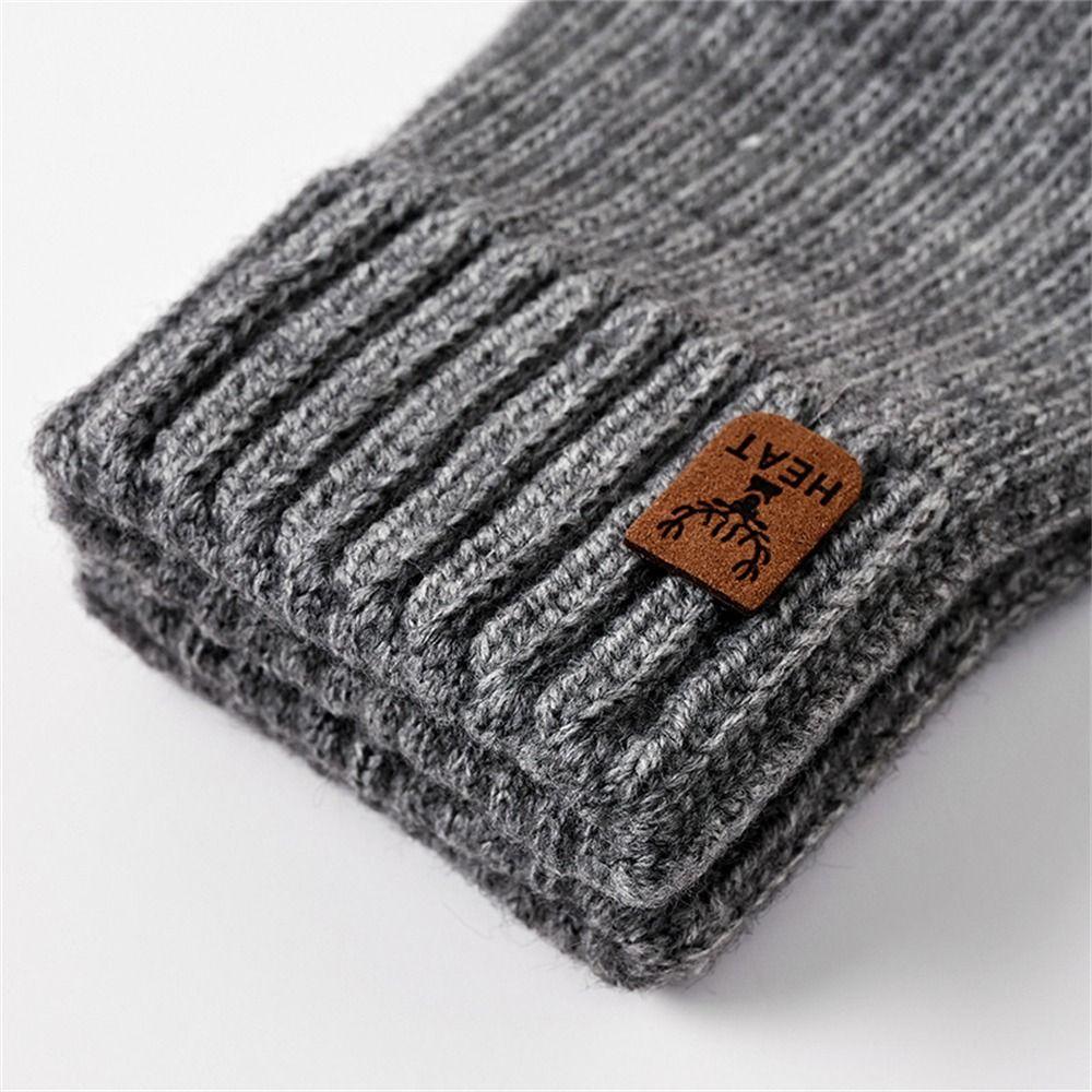 Thicken Warm Gloves Elastic Half Finger Gloves Fashion Knitted Mittens for Working
