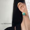 Synthetic Turquoise Earrings Collection Literary Retro Ethnic Style Earrings Women