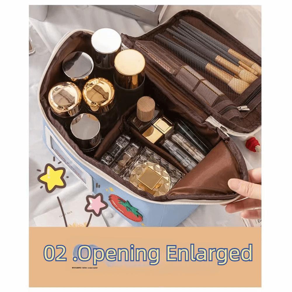 Large Capacity House Shape Cosmetic Bag Portable Cosmetics Handbag Cartoon Toiletry Pouch  Travel