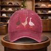 A Baseball Cap with a Unique Colored Goose Print Perfect for Casual Outings This Stylish Hat Is Adjustable And Suitable for Ou