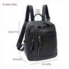 Leather Backpack Women'S Schoolbag Black Soft Cowhide Casual Backpack Small Women Travel Backpack
