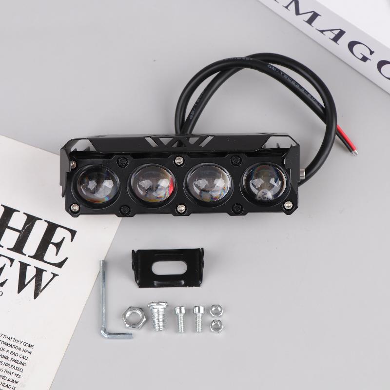 Motorcycle Led Spot Light Dual Color Hi/Low Beam Fog Lamps For Car Trucks Suv Utv Mini Lens Headlight Driving Light