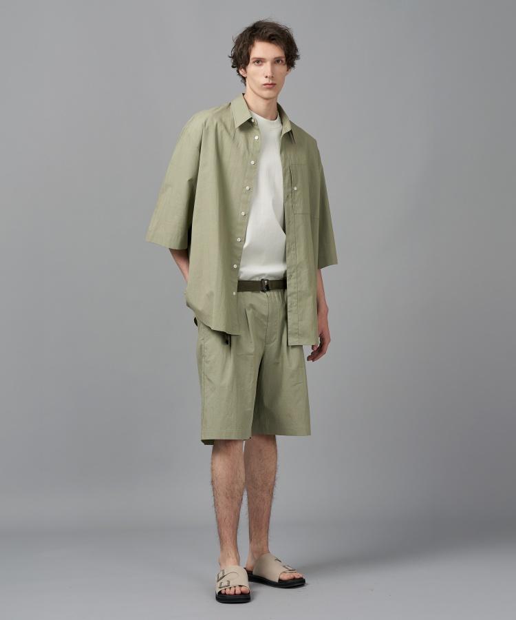 COMSPACE1980 Back Slit Trendy Shirt_Khaki