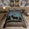 Homewish Wildlife Wolf Duvet Cover SetWoodland Animal For Teens Bedding SetJungle Safari Decor