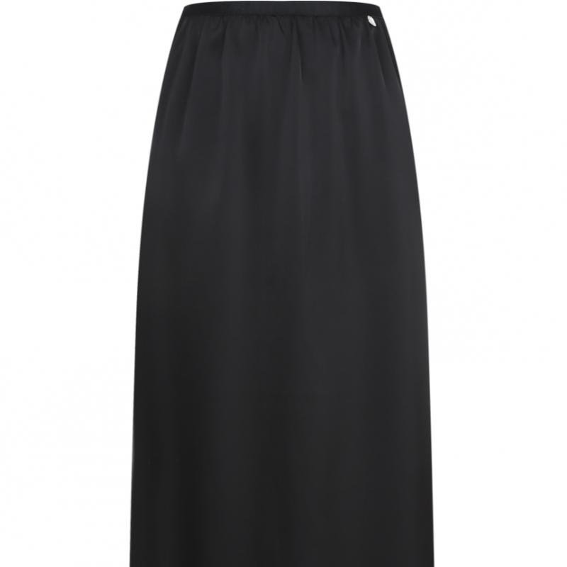[SHop  ] Women S waiStband H Line Back Slit Satin Long Skirt Fwb wSk 21218 Ivory