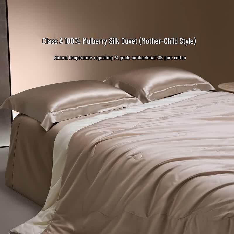 Luolai 100% Mulberry Silk All-Season Detachable Duvet Set 220*250cm