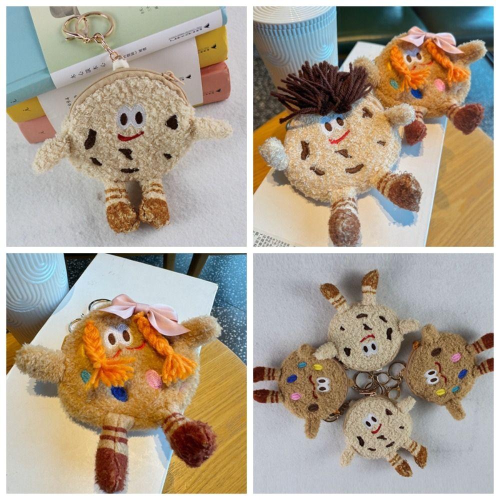 

Bag Pendant Cookies Coin Purse Cartoon Headset Storage Bag Portable Plush Small Wallet Student