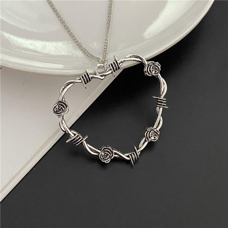 Punkl Big Cross Pendant Necklaces for Women Men Gothic Irregular Cross Clavicle Chain Necklaces Aesthetic Zircon